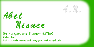 abel misner business card